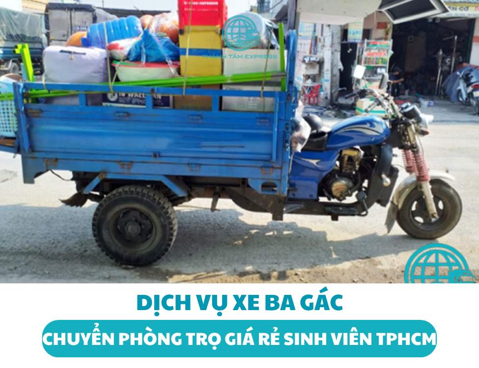 xe ba gác chuyển phòng trọ