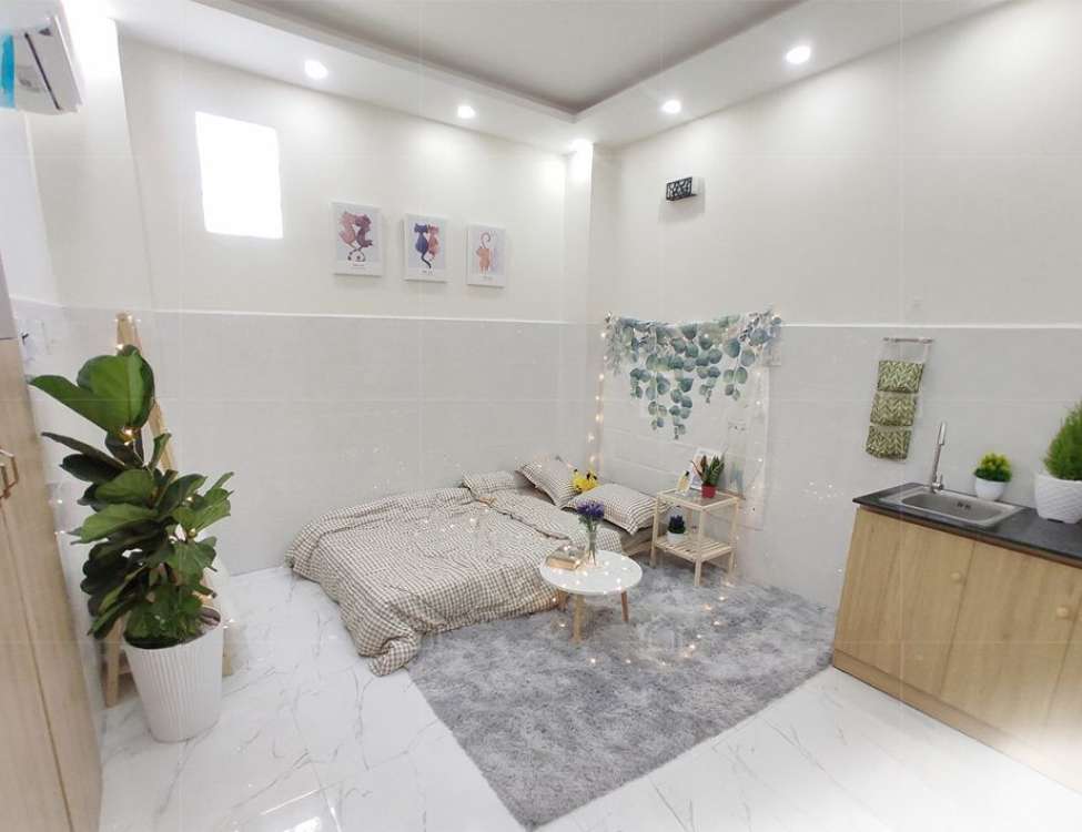 Tối ưu ánh sáng và không gian: tông màu sáng, ánh sáng tự nhiên + đèn phụ, gương