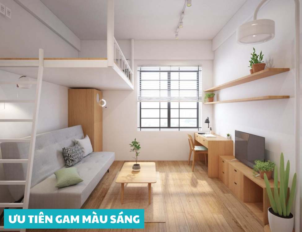 Ưu tiên gam màu sáng