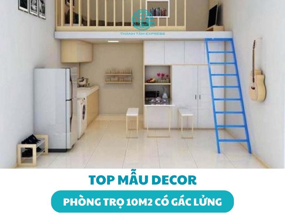 decor phòng trọ 10m2 có gác lửng