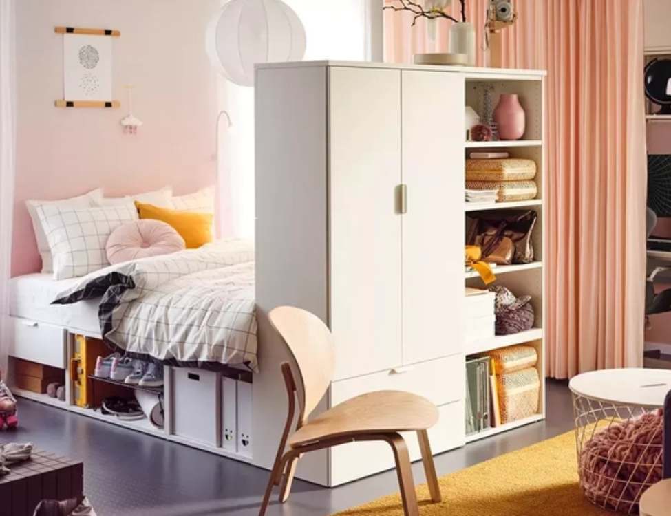 bố trí điển hình cho phòng 20m2 không gác