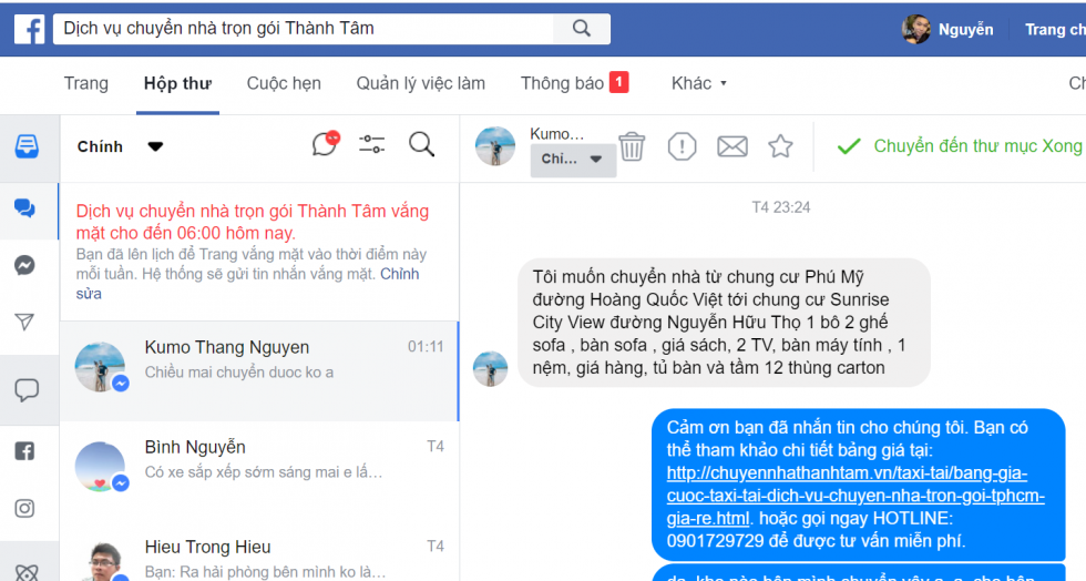 Liên hệ trực tiếp xin báo giá cụ thể công ty chuyển nhà giá rẻ.