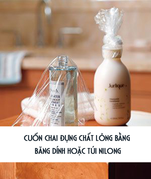 Cuốn hộp đựng chất lỏng bằng băng dính