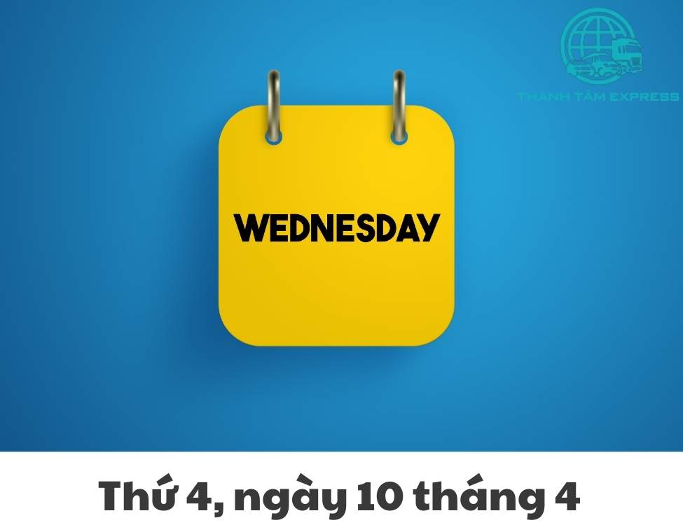 Thứ 4, ngày 10 tháng 4 năm 2024