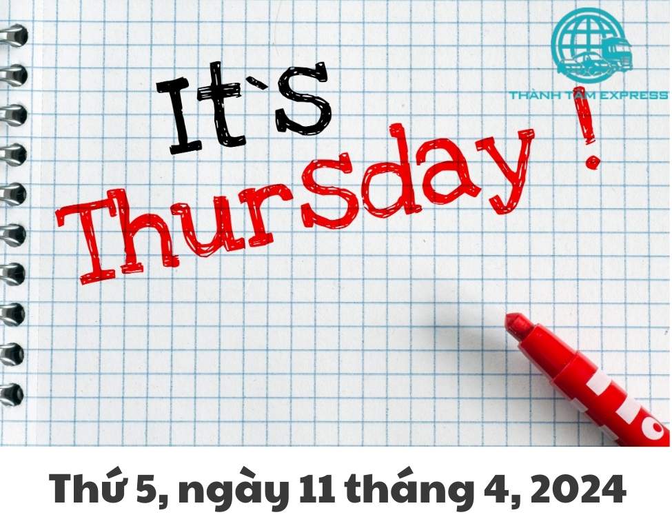 Thứ 5, ngày 11 tháng 4 năm 2024