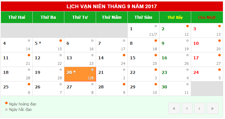 Trọn bộ những ngày tốt chuyển văn phòng làm việc, chuyển nhà, nhập trạch tháng 9 - 2017